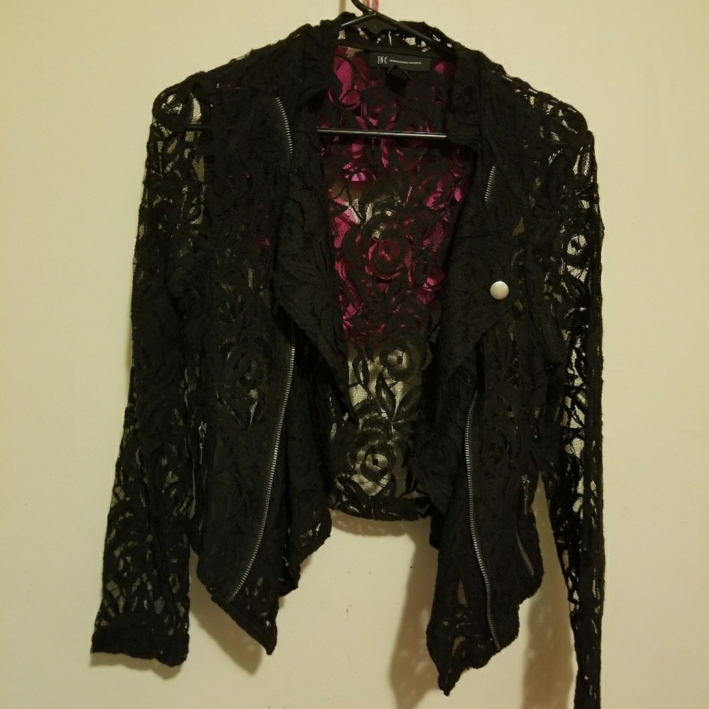 CONCEPTS Inc Black Lace Jacket / Blazer Medium 💋